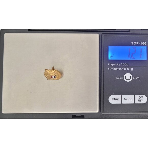 10k Yellow Gold United Airlines Service Lapel Pin - Picture 6 of 7